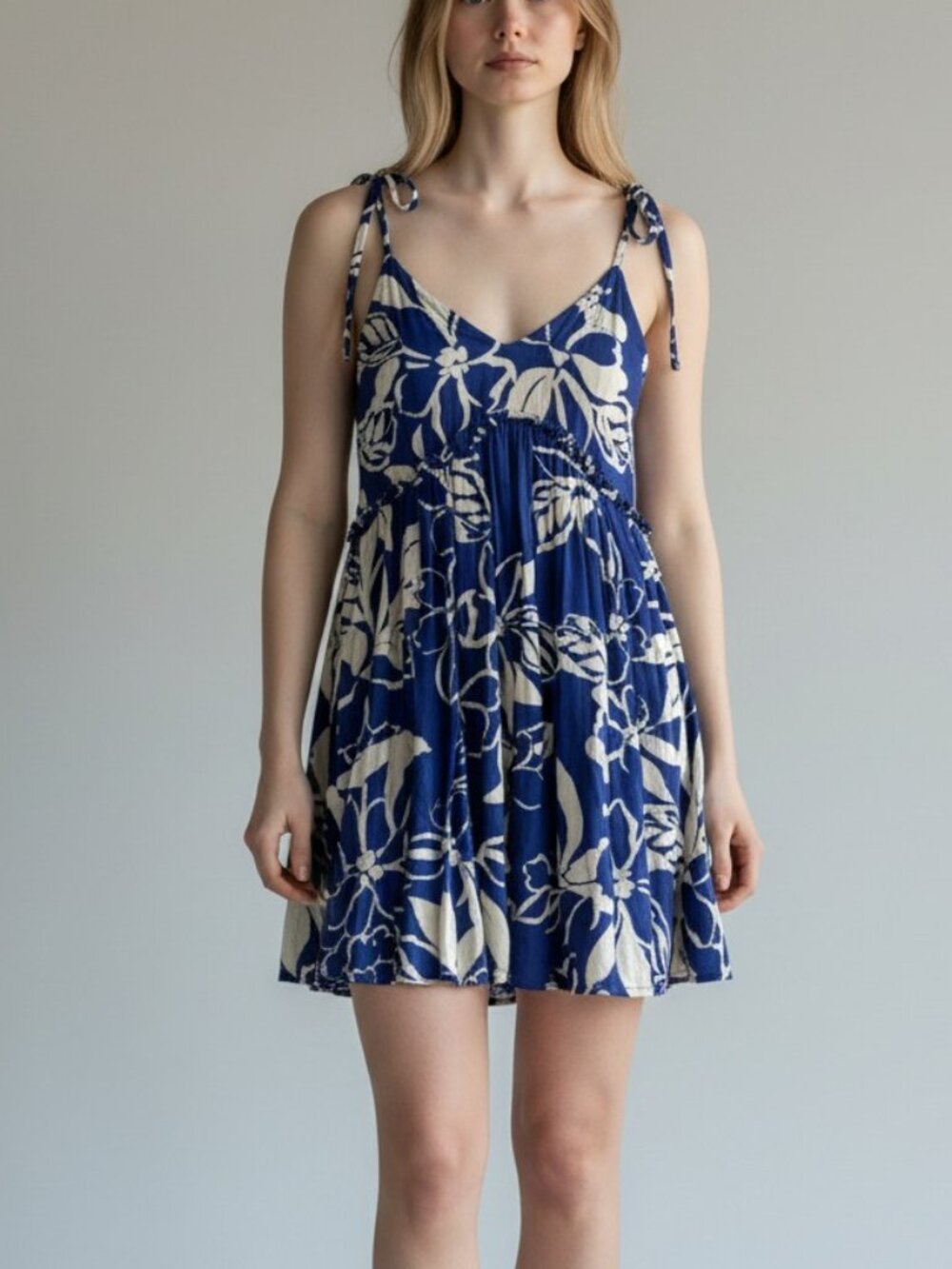 Patrons of Peace Blue Floral Mini Dress | M
